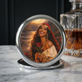 Compact Travel Mirror — Gypsy Rose Portrait Compact Mirror, Portable Pocket Makeup Mirror
